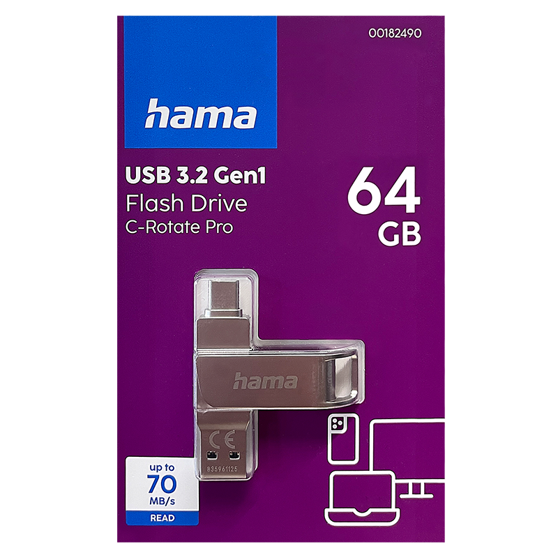 Hama USB flash disk C Rotate Pro USB C 3 1 64 GB 70 MB s 02.png