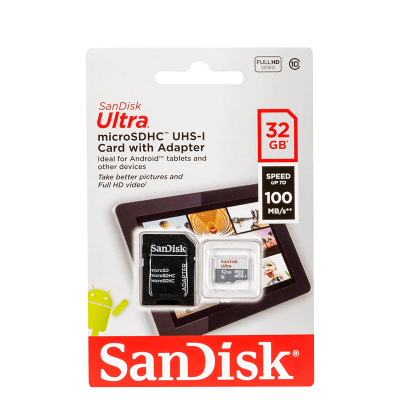 SanDisk MicroSDHC Ultra 32GB Class 10 UHS-I + Adapter