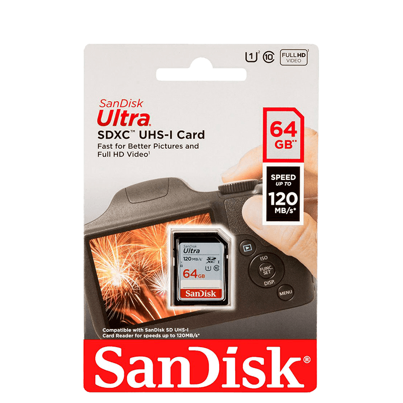 Sandisk ultra sdxc uhs i 64gb memory card